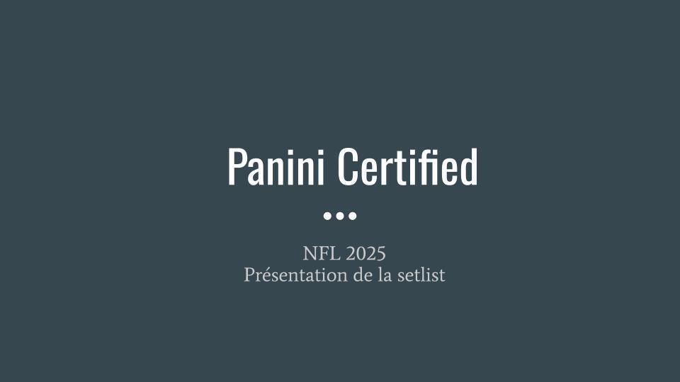 What's in the box ?? Panini Certified NFL 2025
