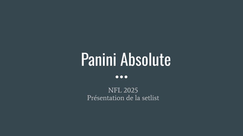 What's in the box ?? Panini Absolute 2025