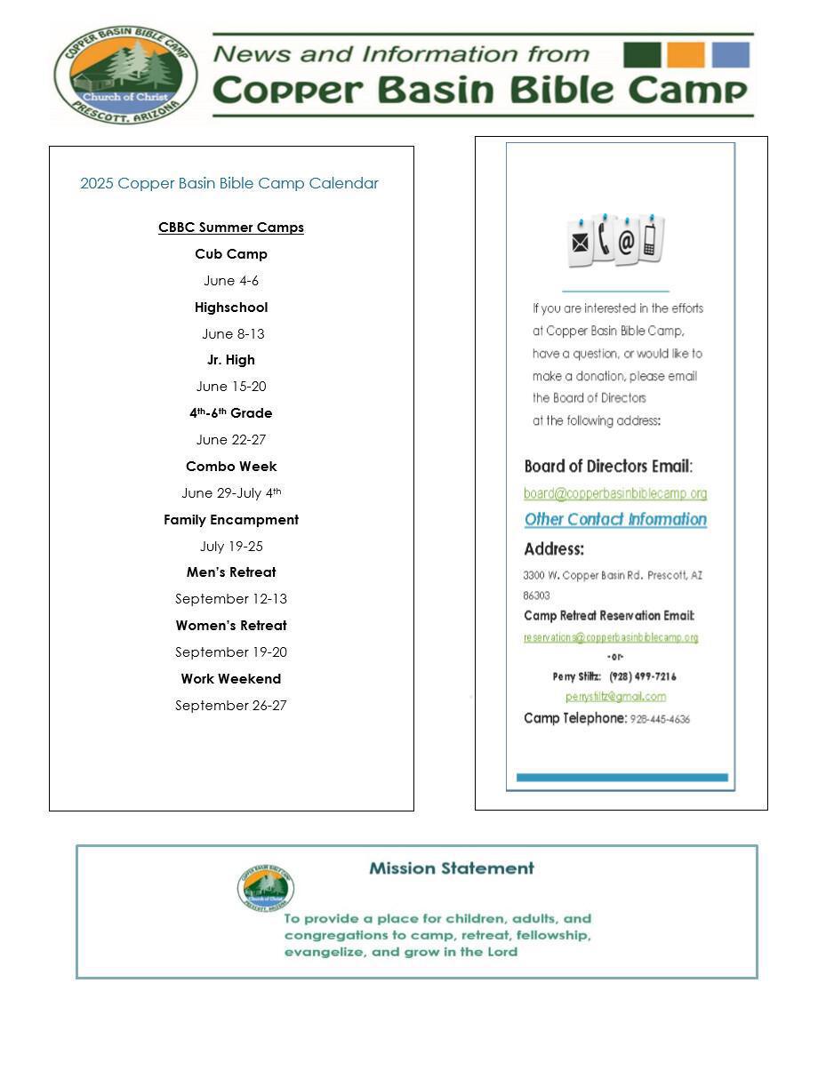 Newsletter for May 2025