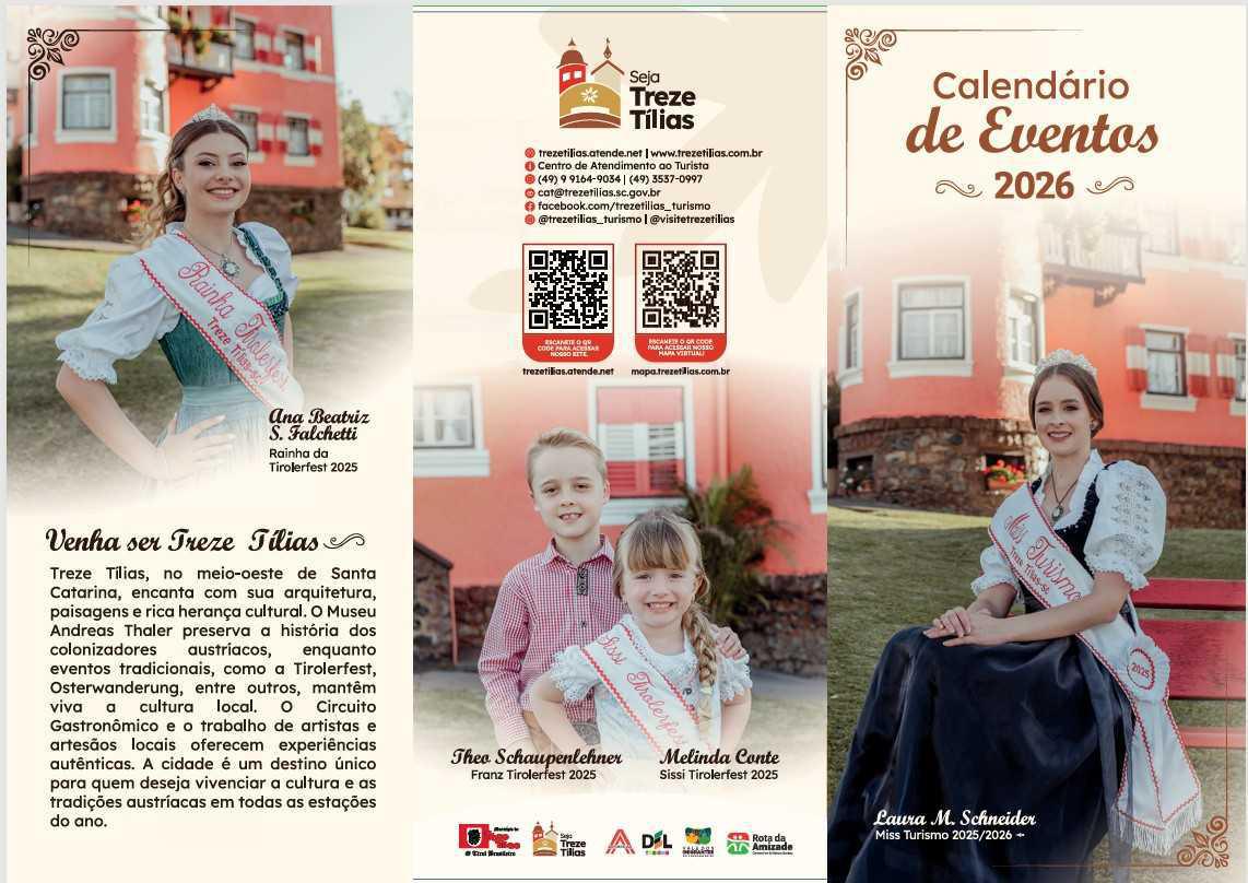 Calendário de Eventos 2026 - Treze Tílias