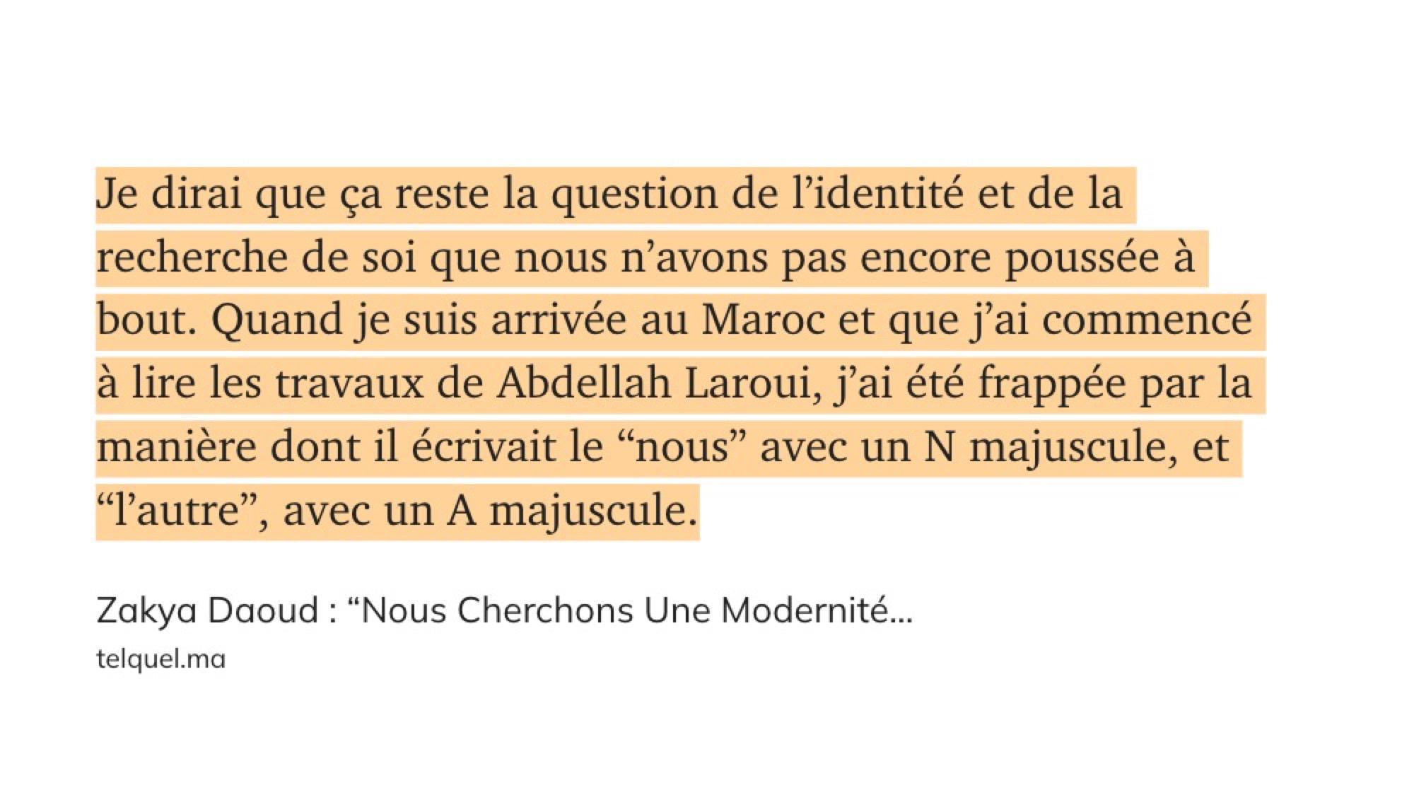 Zakya Daoud _ “Nous Cherchons Une Modernité Qui Serait Purement Marocaine, Mais Cela Est Difficile À Atteindre” (2)