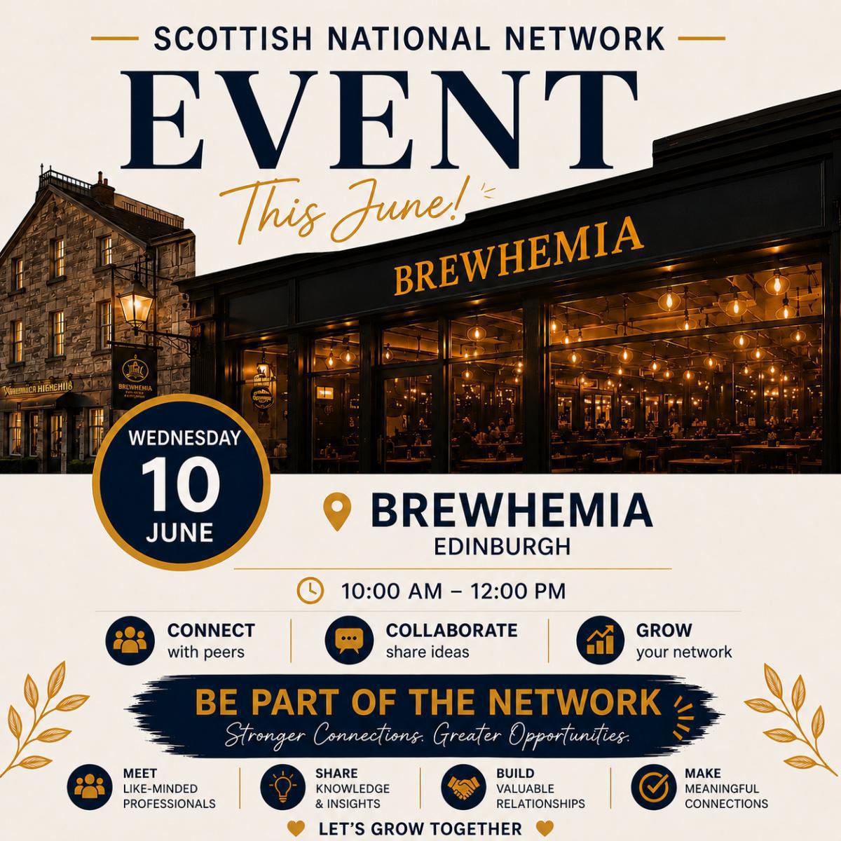 Edinburgh Networking Event at Brewhemia | Business Networking June 2026