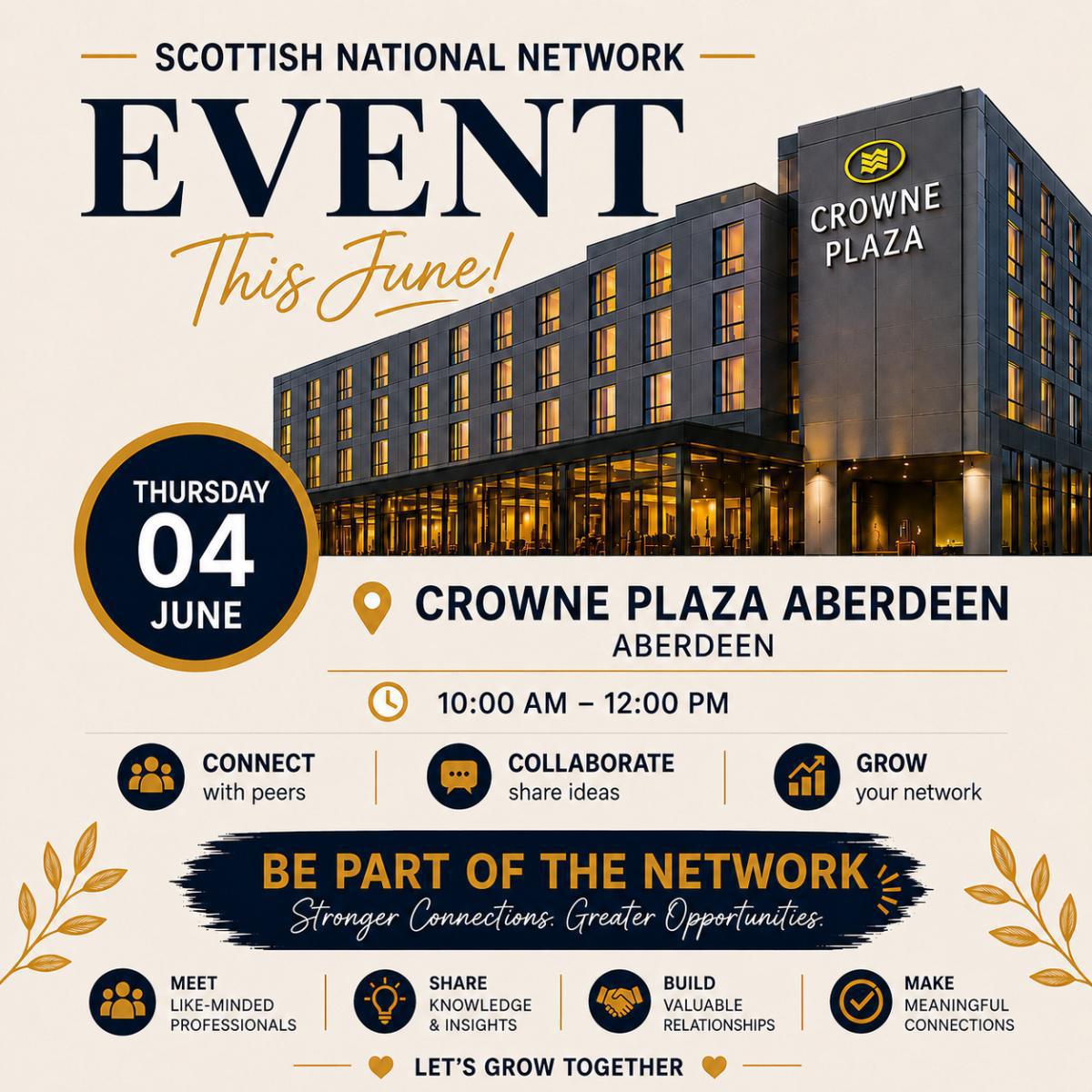 Aberdeen Business Networking Event | Crowne Plaza | June 2026