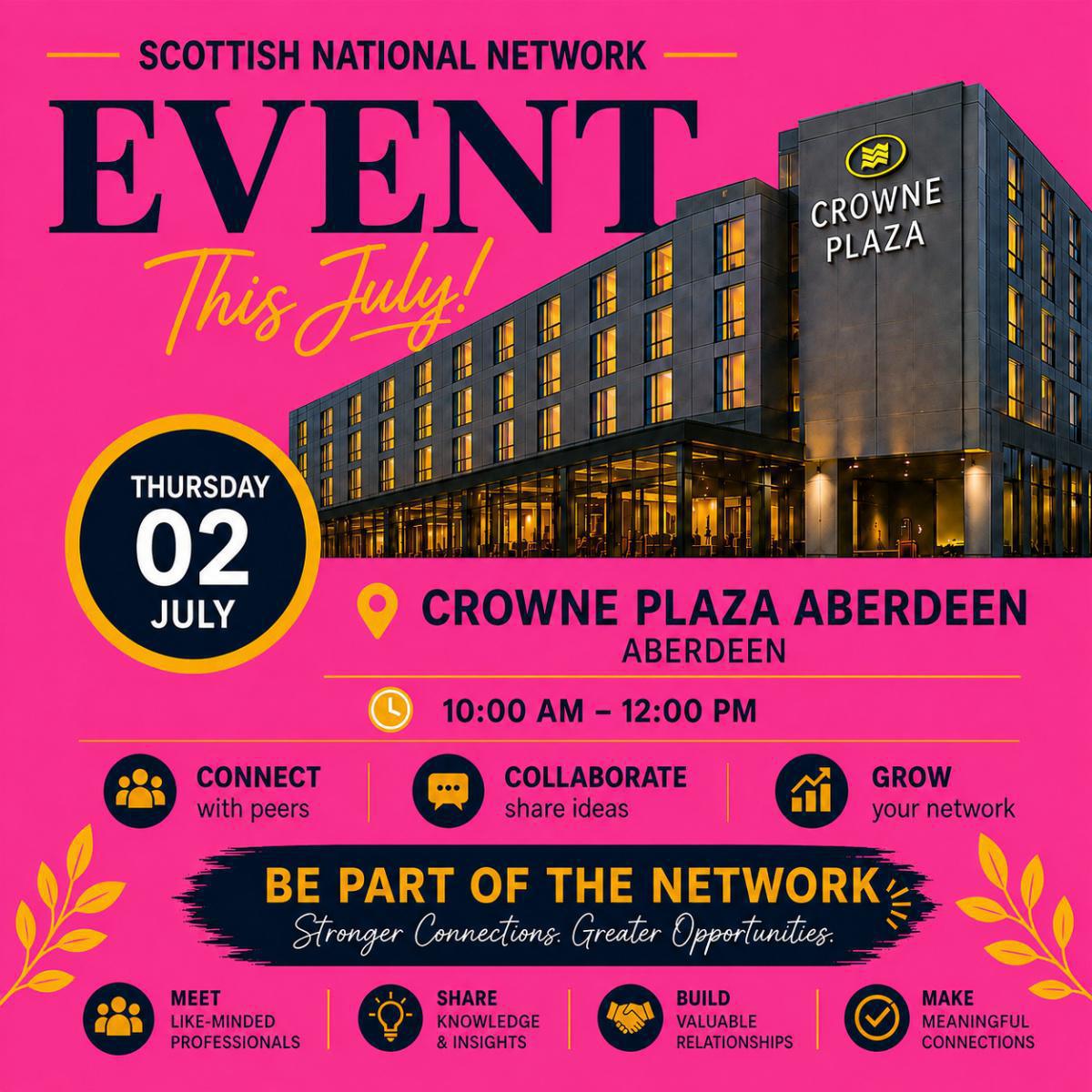 Aberdeen Networking Event At The Crowne Plaza