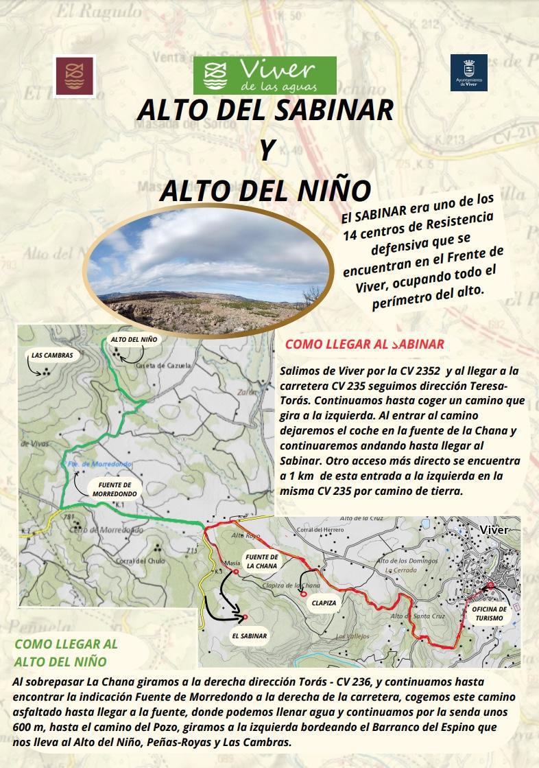ROUTE: “ALTO DEL SABINAR” & “DEL NIÑO”.