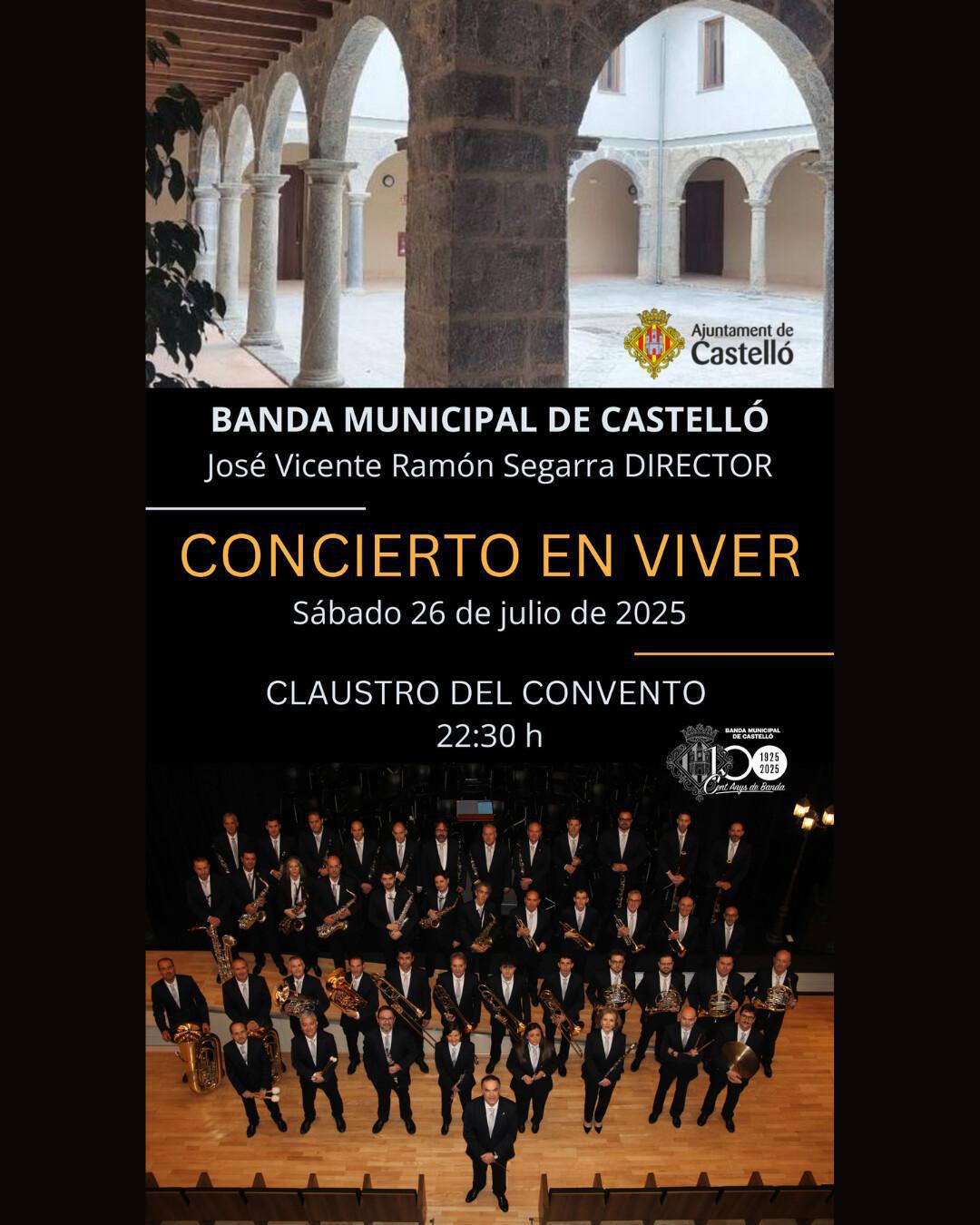 Concert by the Castellón Municipal Band at the El Convento Cultural Centre