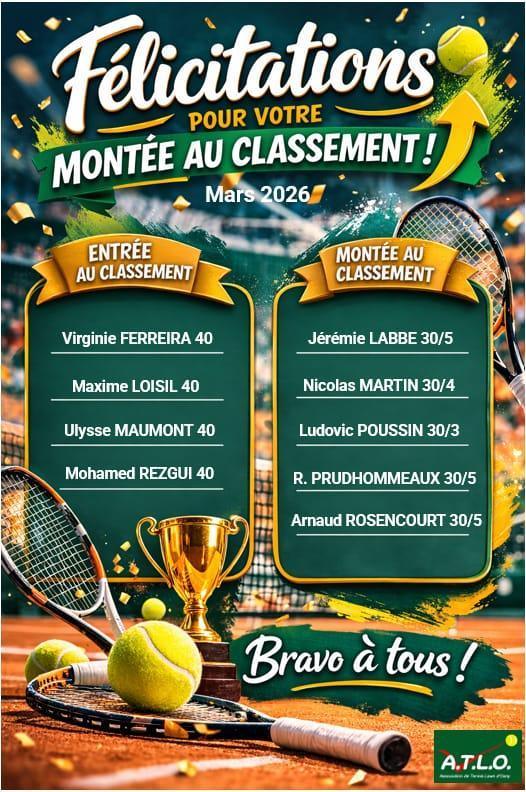 MONTEE AU CLASSEMENT !