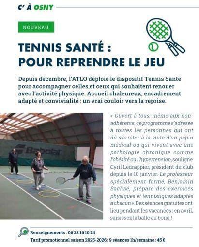 TENNIS SANTE à l'ATLO