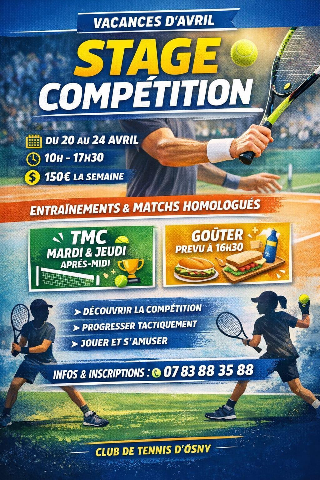 Stage compétition du 20 au 24 avril 2026