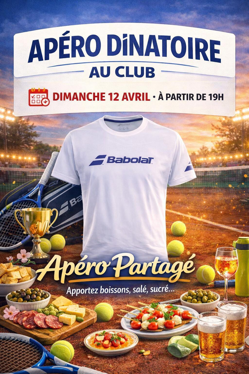 Apéro dinatoire au club - 12 avril ! Apéro dinatoire au club - 12 avril !