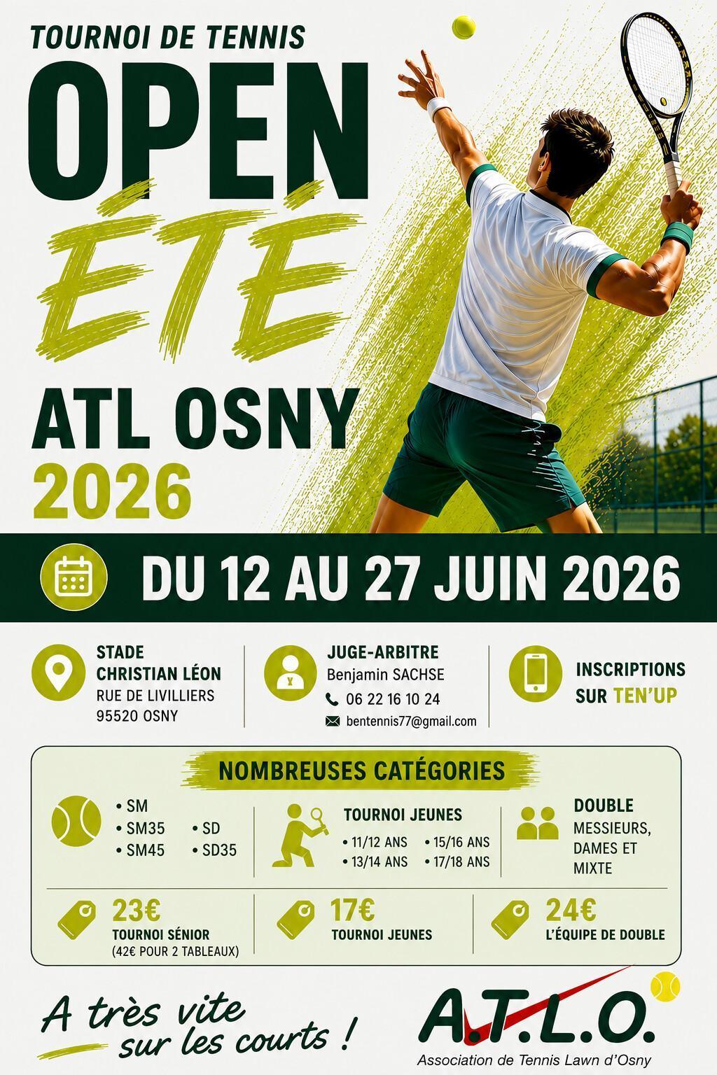 OPEN ATLO - du 12 au 27 juin 2026 OPEN ATLO - du 12 au 27 juin 2026