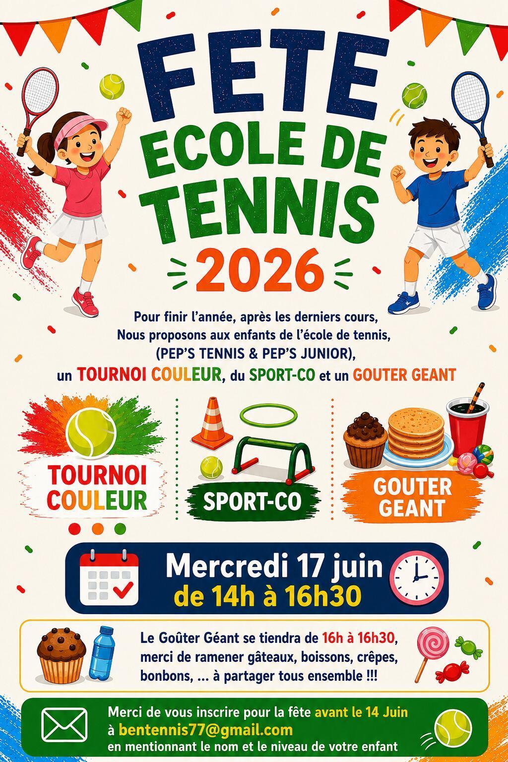 Fête de l'école de tennis 2026
