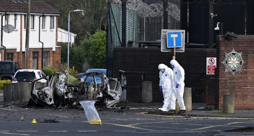 Police believe New IRA may be behind station attack as they launch attempted murder investigation