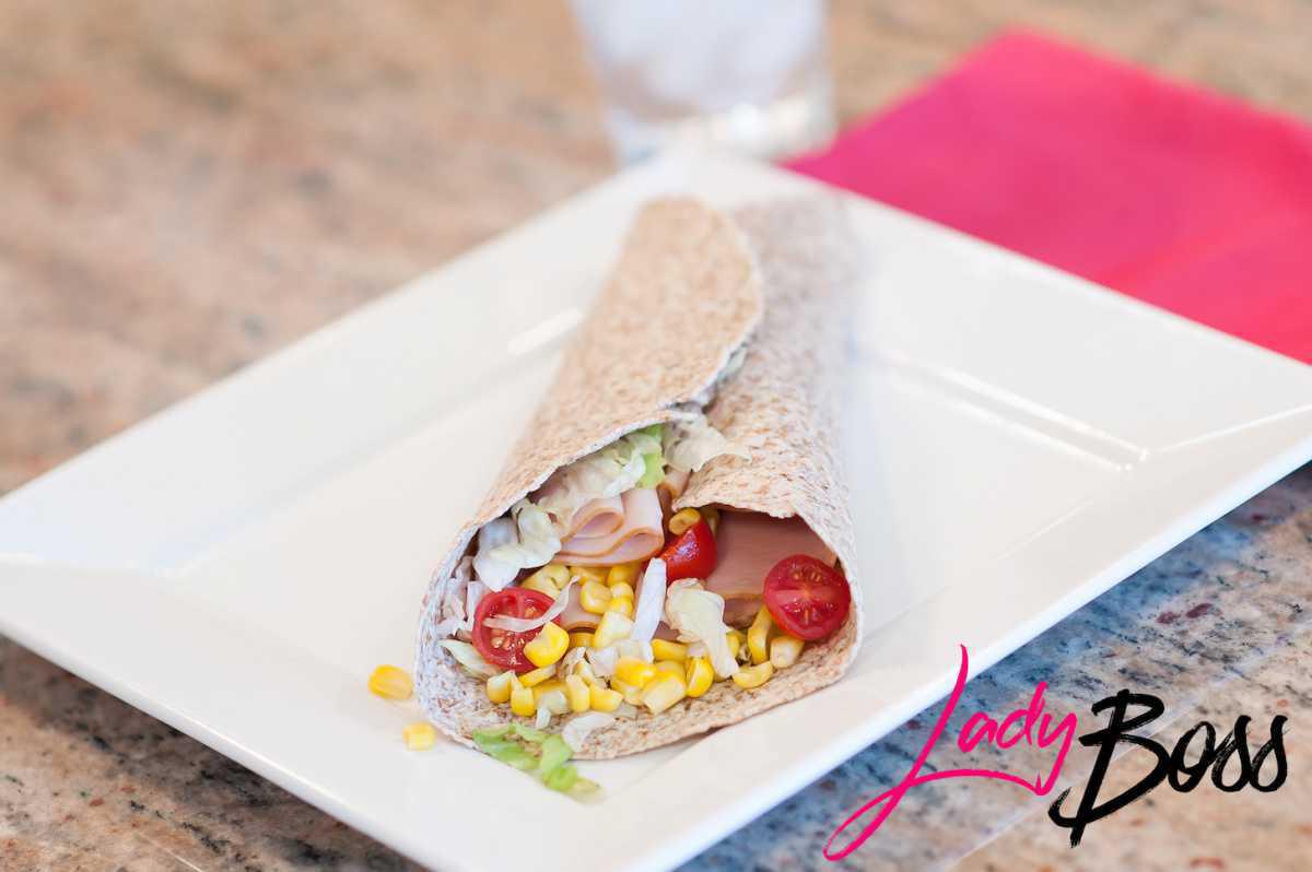 Turkey, Corn, & Tomato Wrap Turkey, Corn, & Tomato Wrap