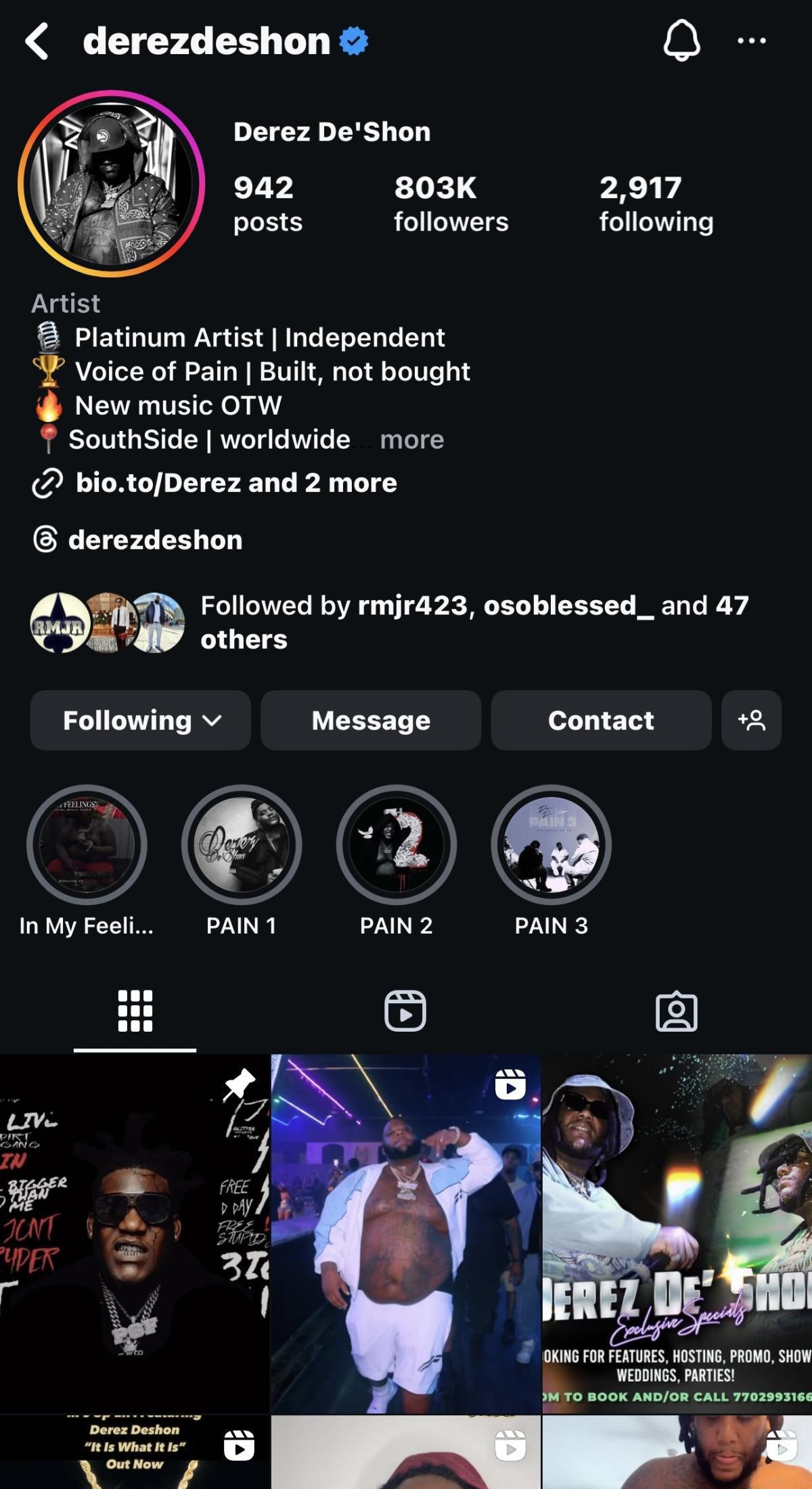 Derez De'Shon Appears To Be In NEW ALBUM Mode, As He Cleans Up His Instagram Page