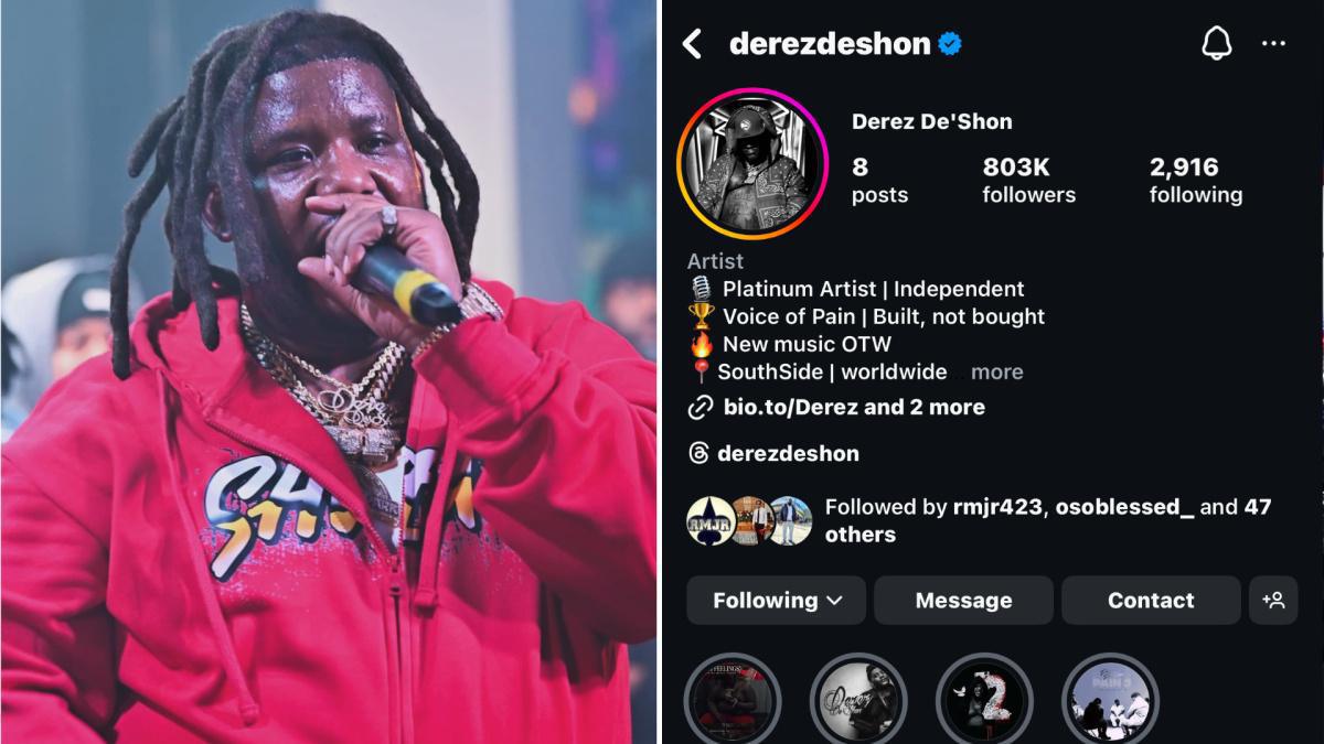 Derez De'Shon Appears To Be In NEW ALBUM Mode, As He Cleans Up His Instagram Page