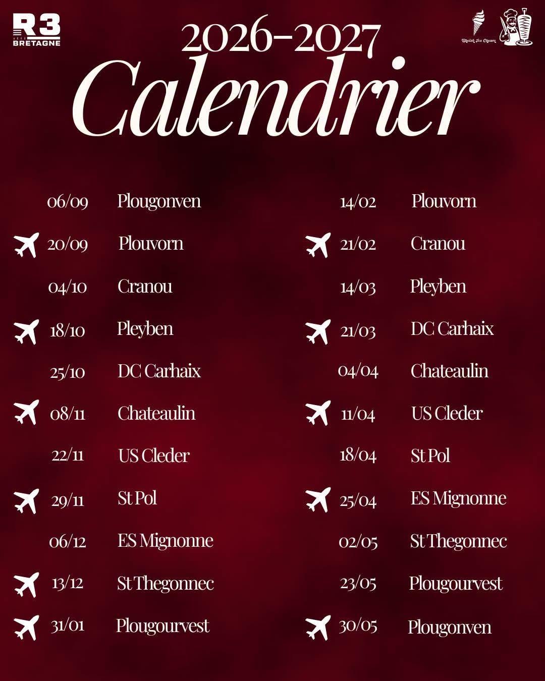 Le calendrier de la R3 a été dévoilé