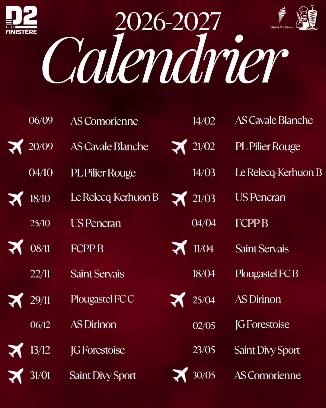 Le calendrier de la D2 est lui aussi arrivé