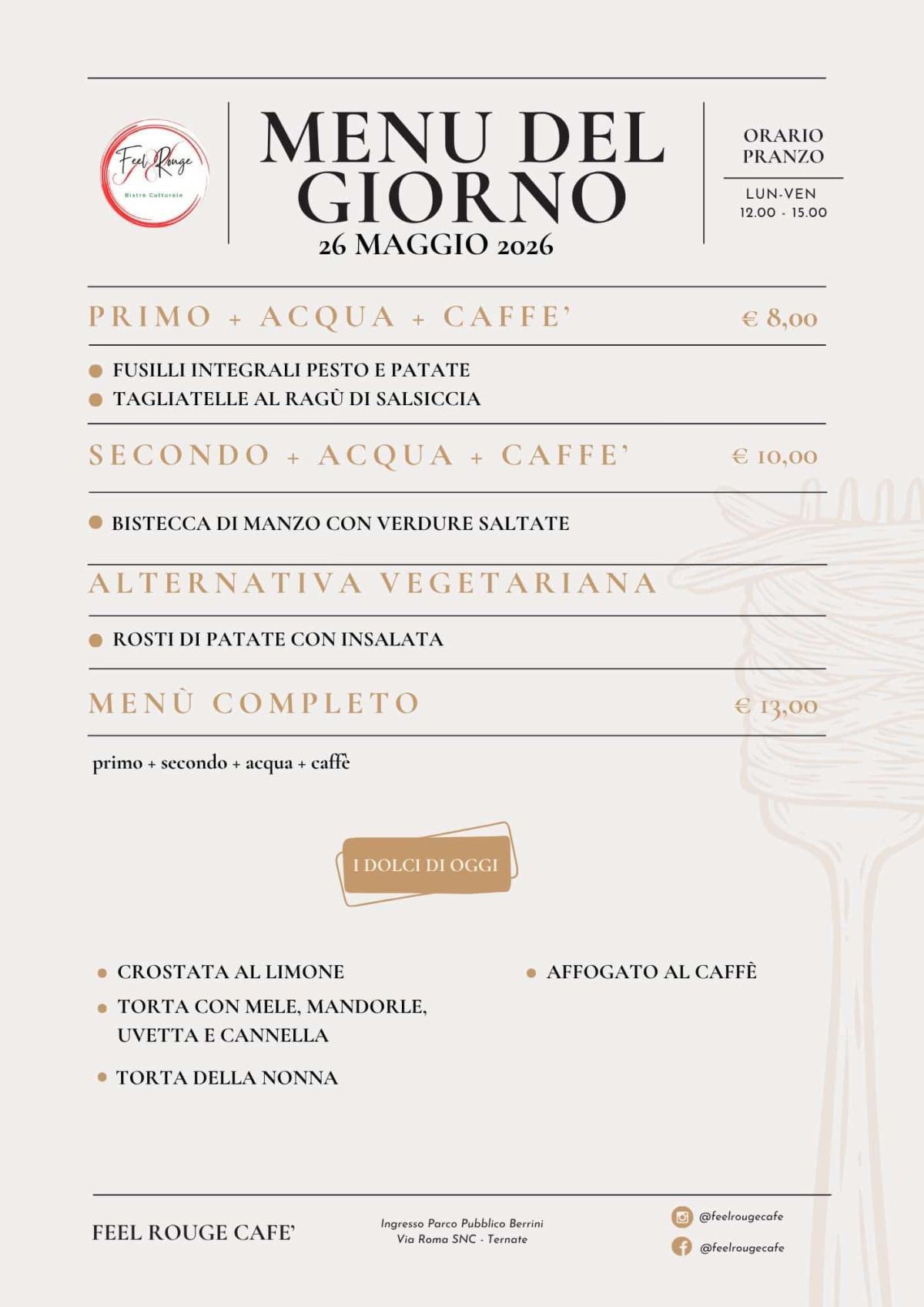 Menú del giorno 