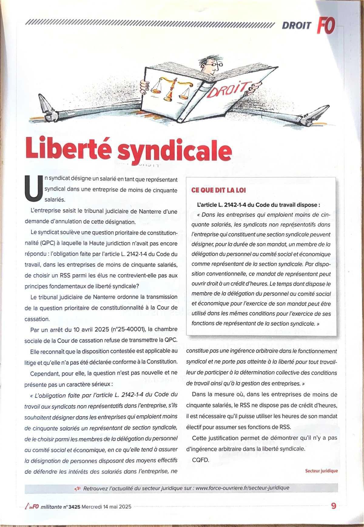 Liberté syndicale