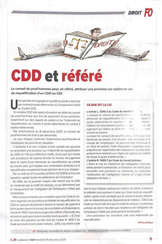 CDD et référé