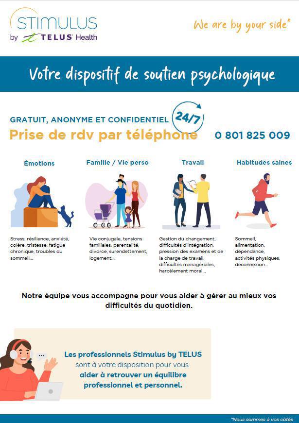 Dispositif de soutien et accompagnement psychologique Dispositif de soutien et accompagnement psychologique