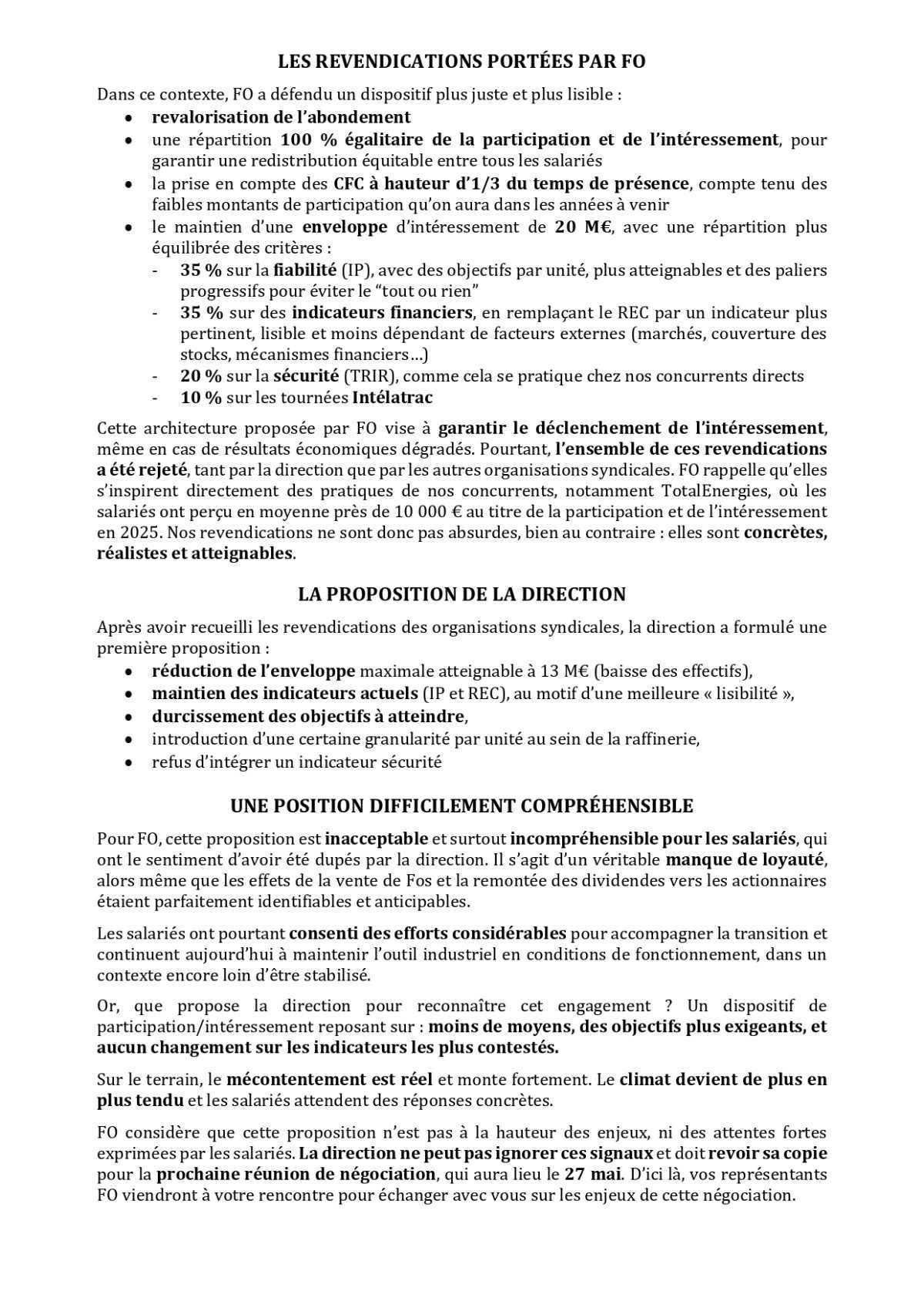 Négociation Participation-Intéressement-Abondement 