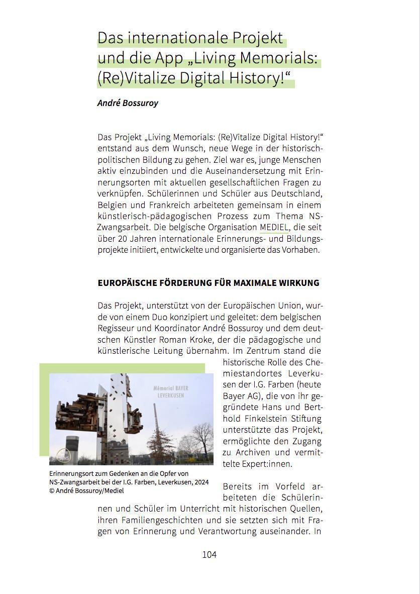 LIVING MEMORIALS: {Re}vitalize Digital History!