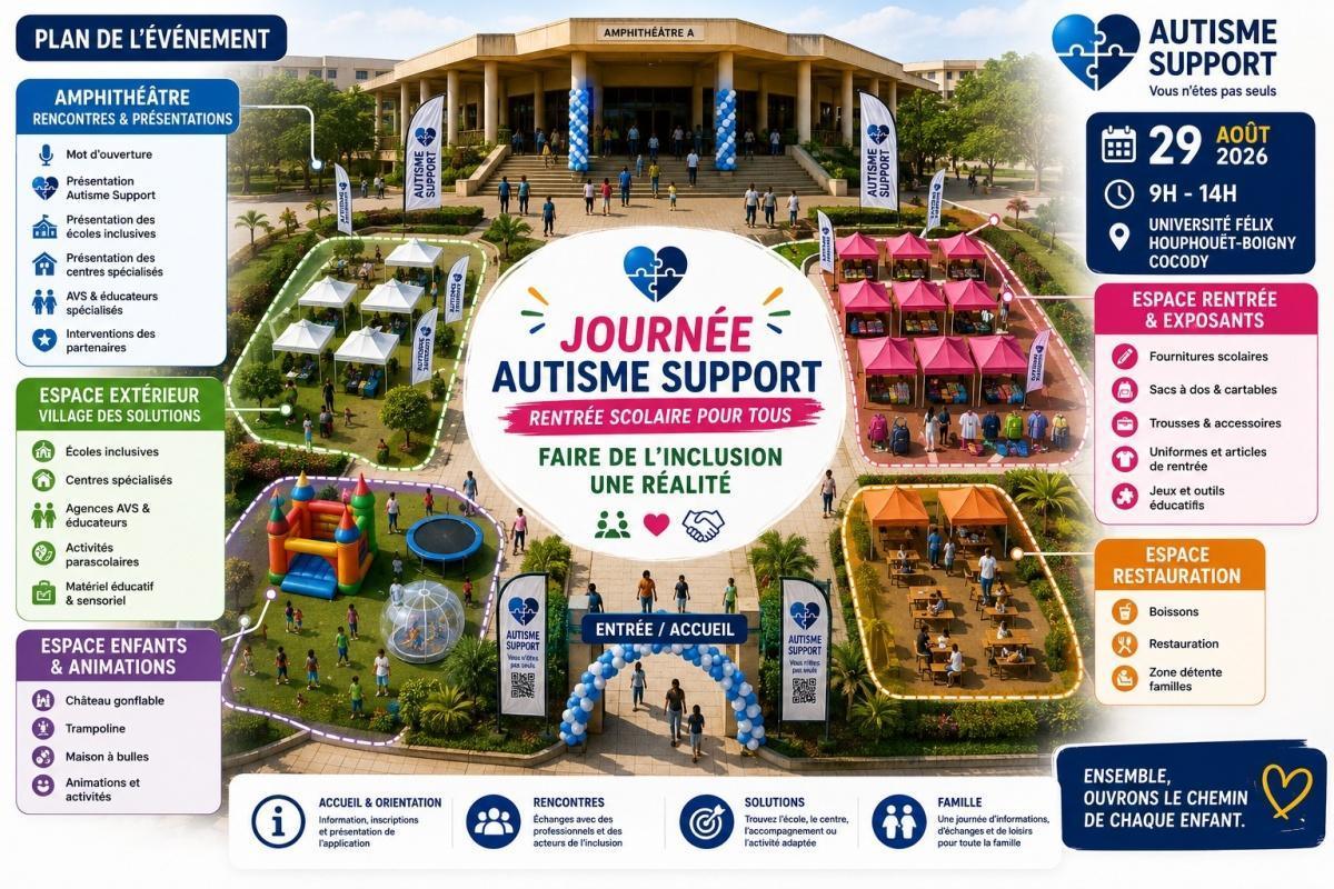 Journée Autisme Support 2026 à Abidjan | Rentrée scolaire pour tous