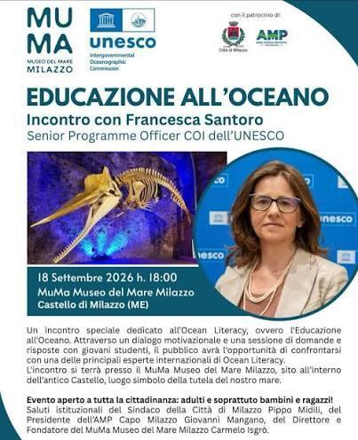 Conferenza “Educazione all’Oceano, incontro con Francesca Santoro” (inizio ore 18:00)