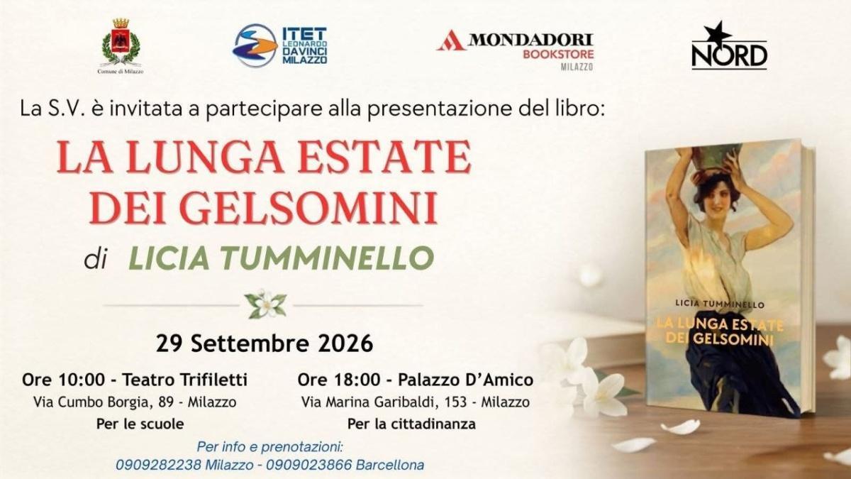 Presentazione del libro: La Lunga Estate dei Gelsomini di Licia Tumminello (per le scuole ore 10.00)