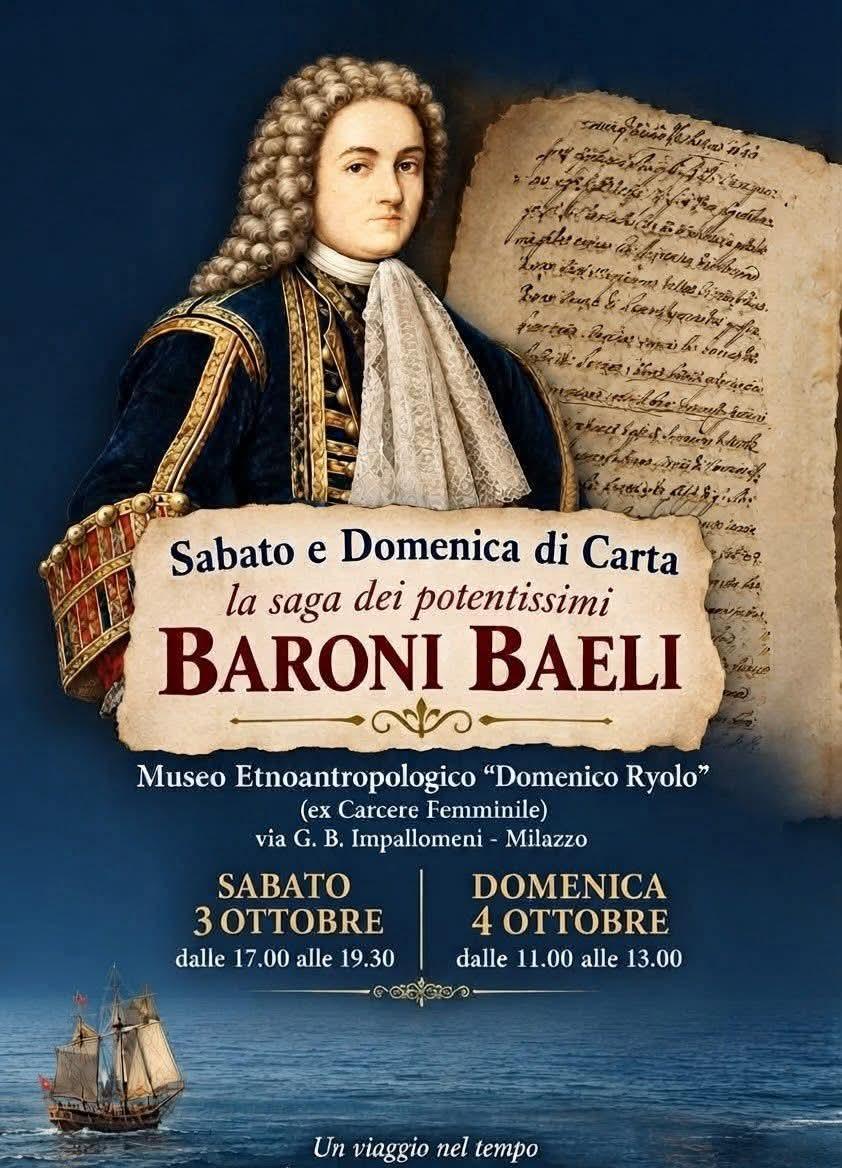“Sabato e Domenica di Carta” la saga dei potentissimi Baroni Baeli (dalle ore 11.00 alle 13.00)
