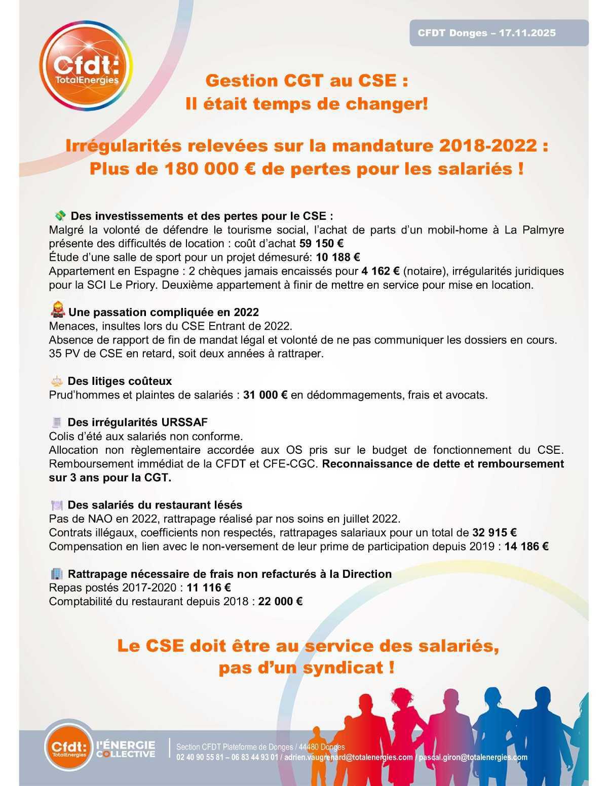 Explications CFDT sur la répartition du bureau CSE & ses Commissions Explications CFDT sur la répartition du bureau CSE & ses Commissions