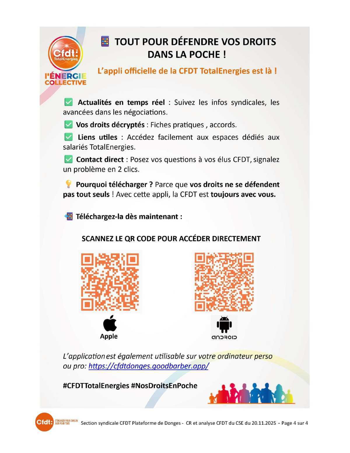 CSE du 20 novembre 2025 - Compte-rendu CFDT