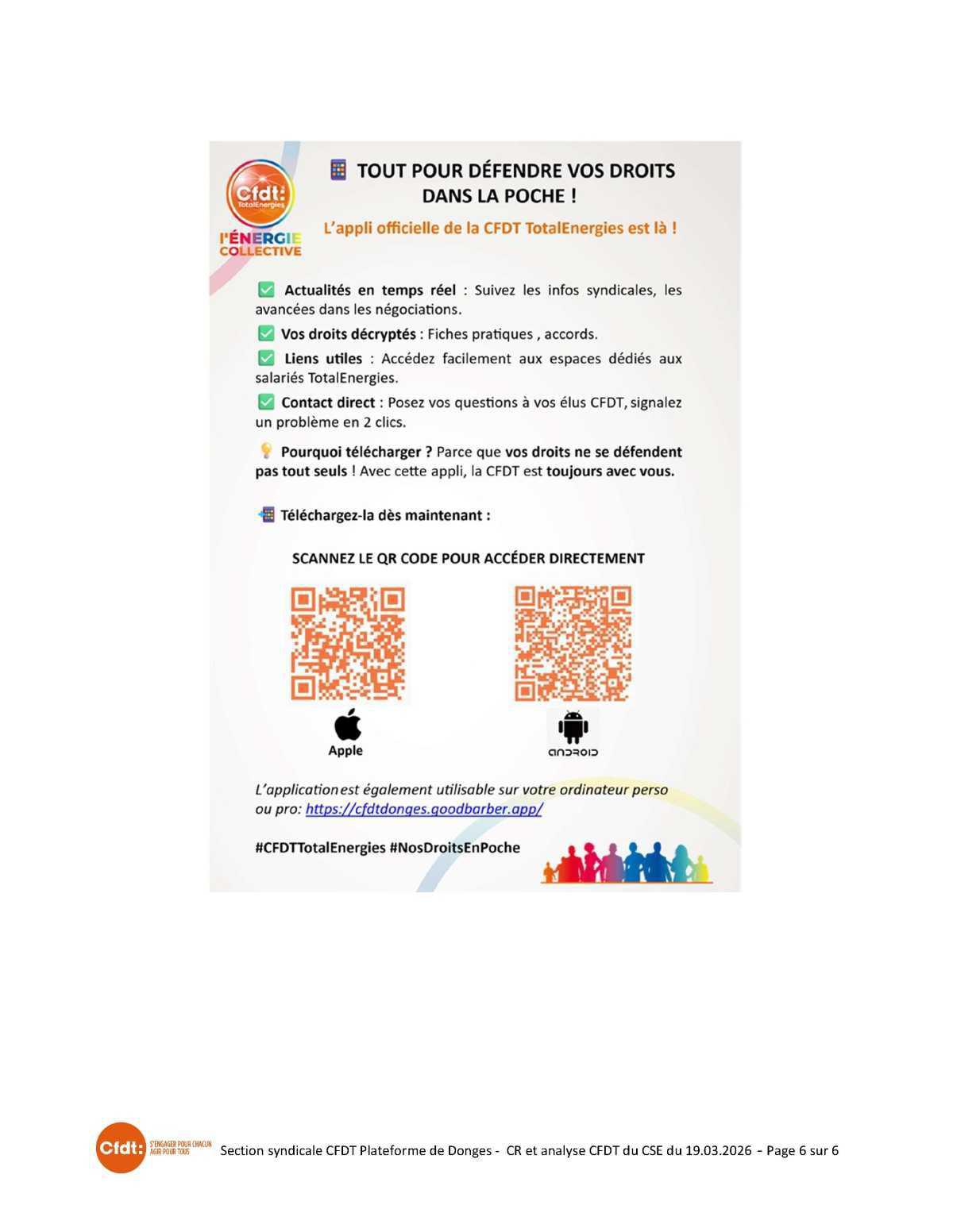 CSE du 19 mars 2026 - Compte-rendu CFDT