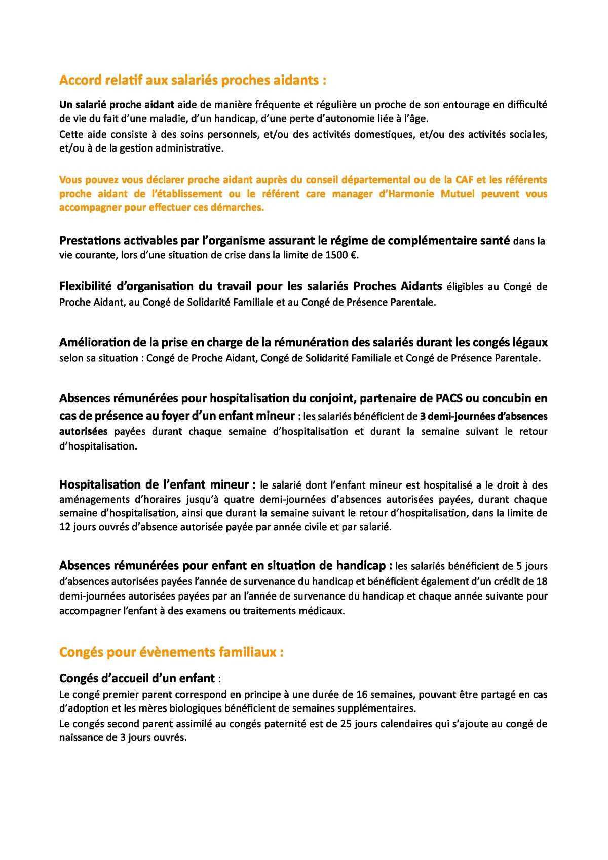 Droits des salariés en situation de handicap, proches aidant et congés évènements familiaux