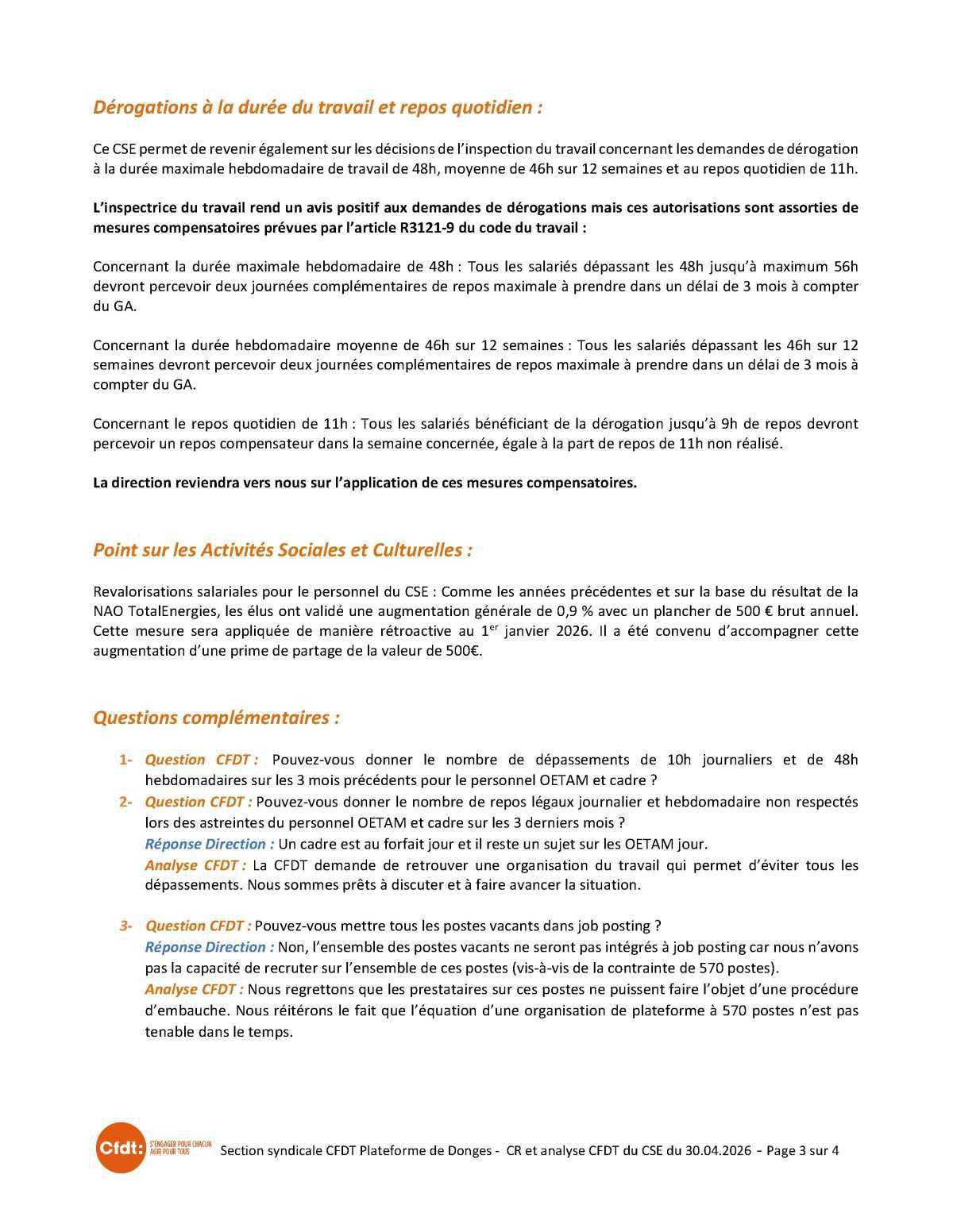 CR du CSE du 29 avril