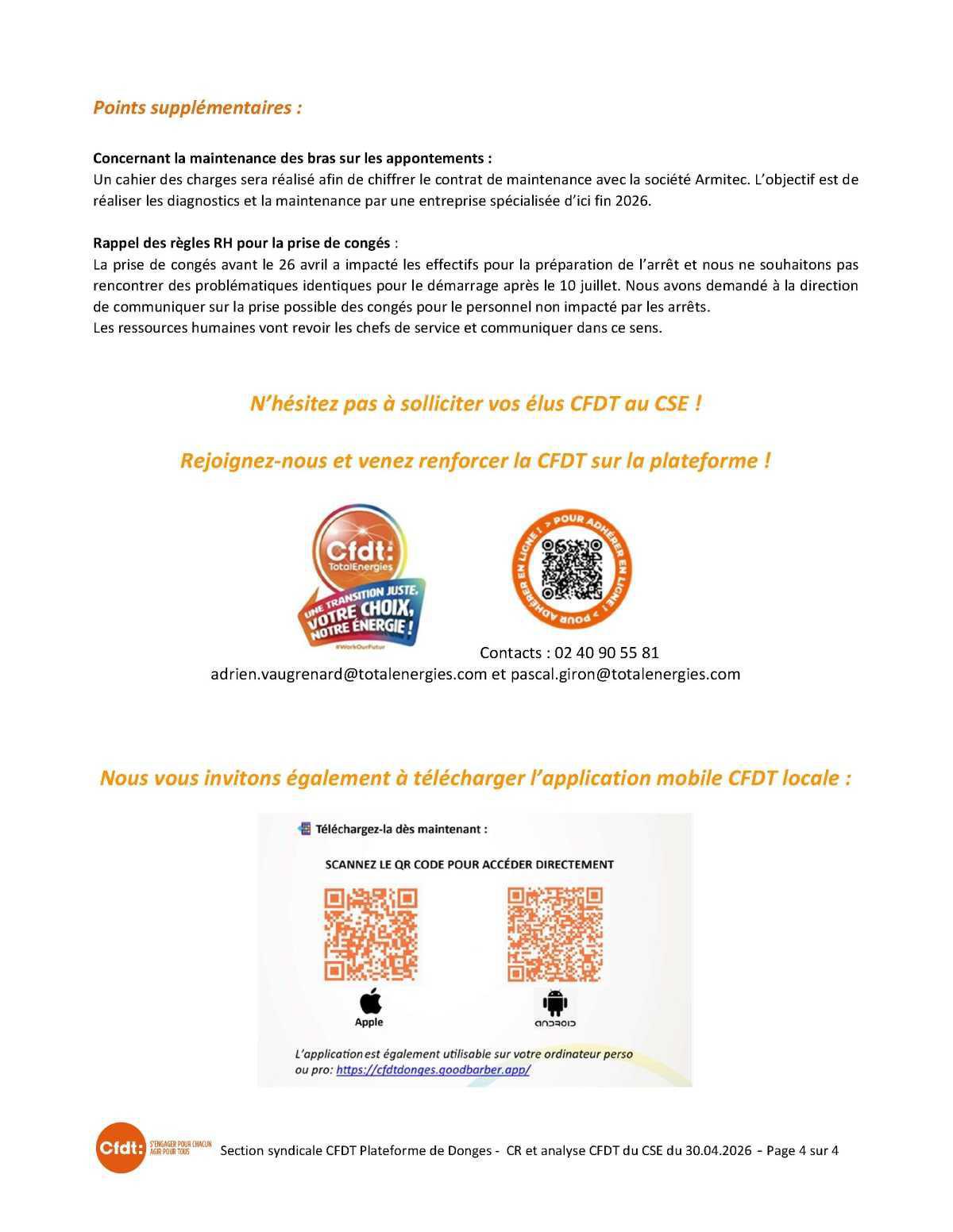 CR du CSE du 29 avril