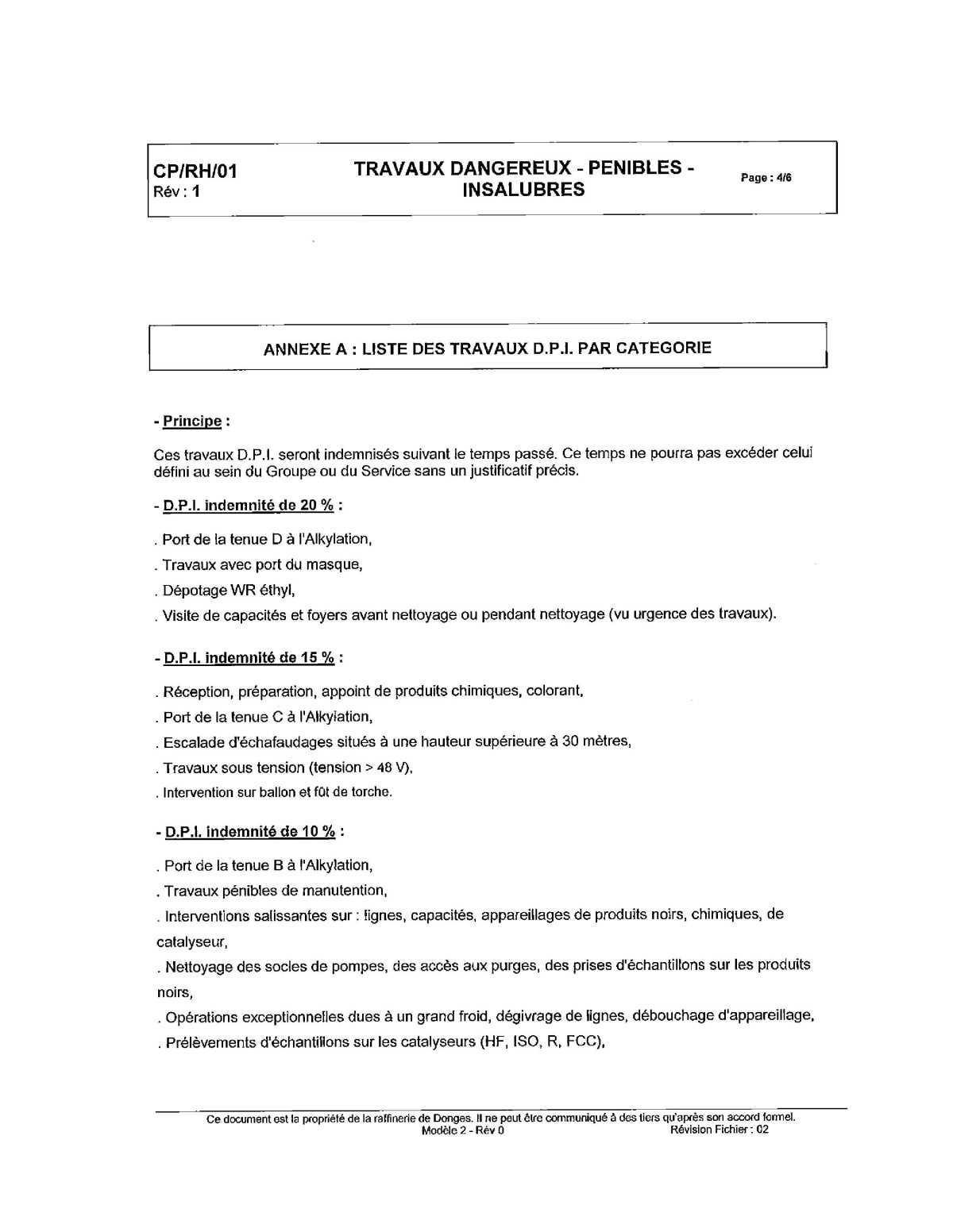 Travaux dangereux, pénibles et insalubres