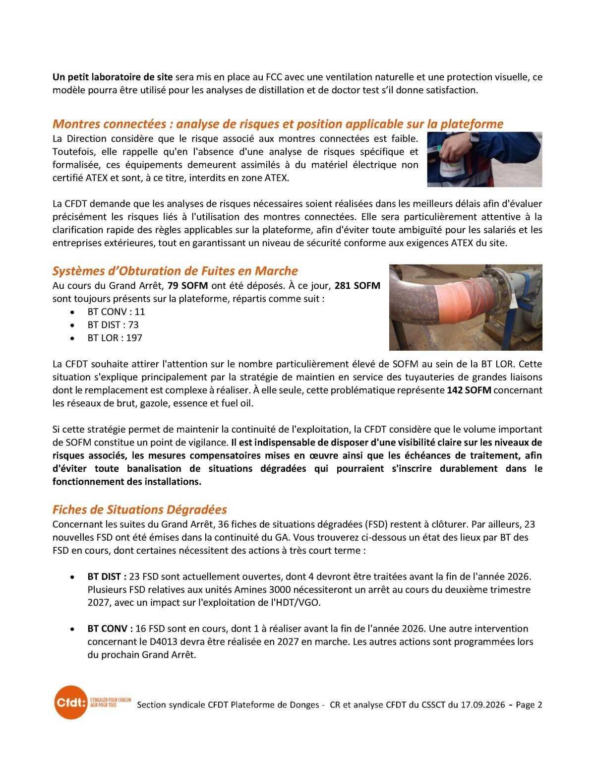 Compte rendu CSSCT du 17 sept et REX GA 26