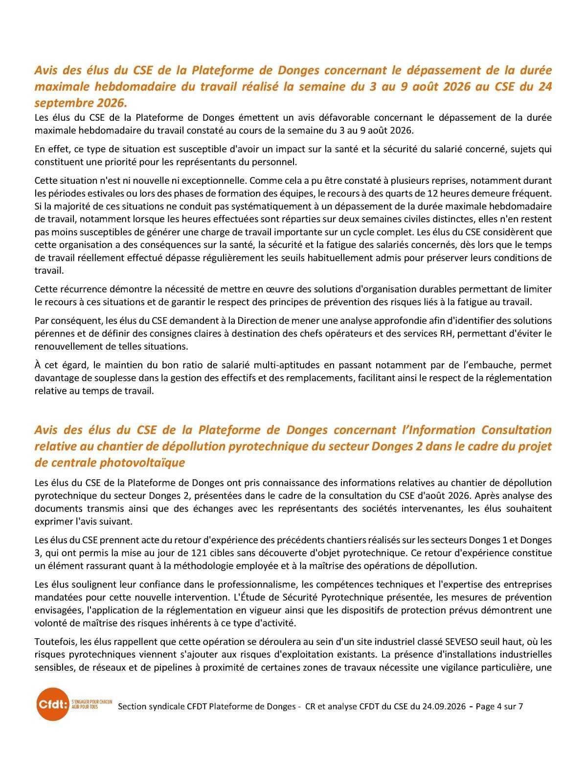 Compte rendu CSE du 24 septembre
