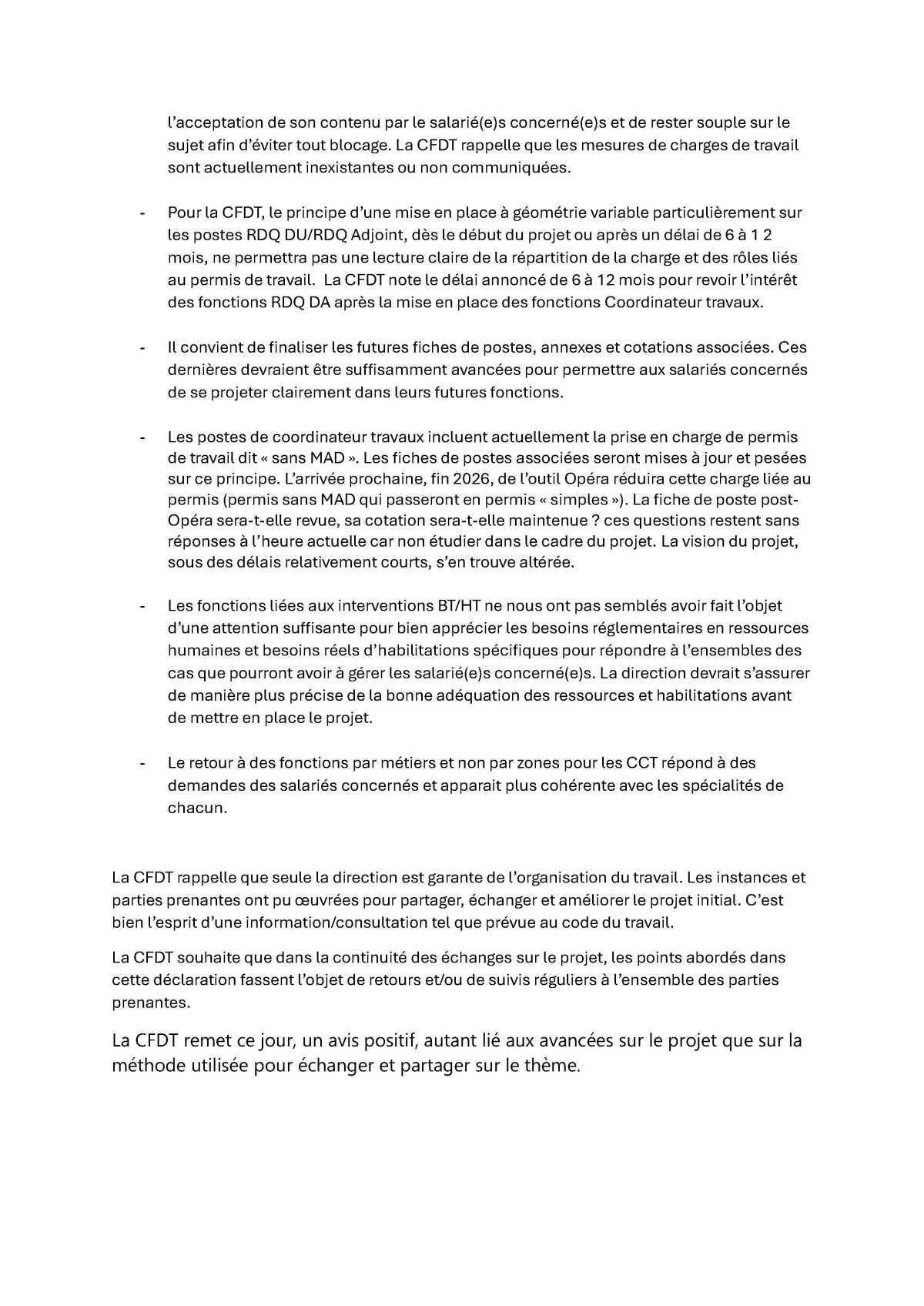 CSE du 29 janvier 2026 - Débrief CFDT