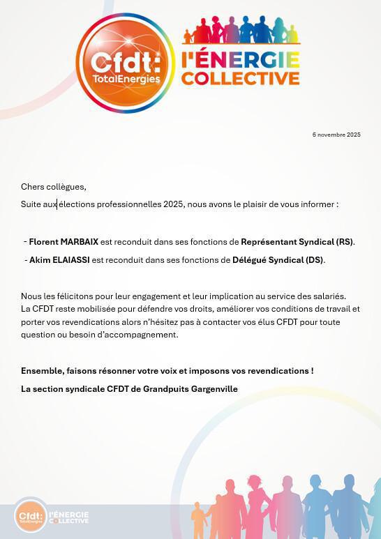 Désignation Délégué Syndical & Représentant Syndical CFDT