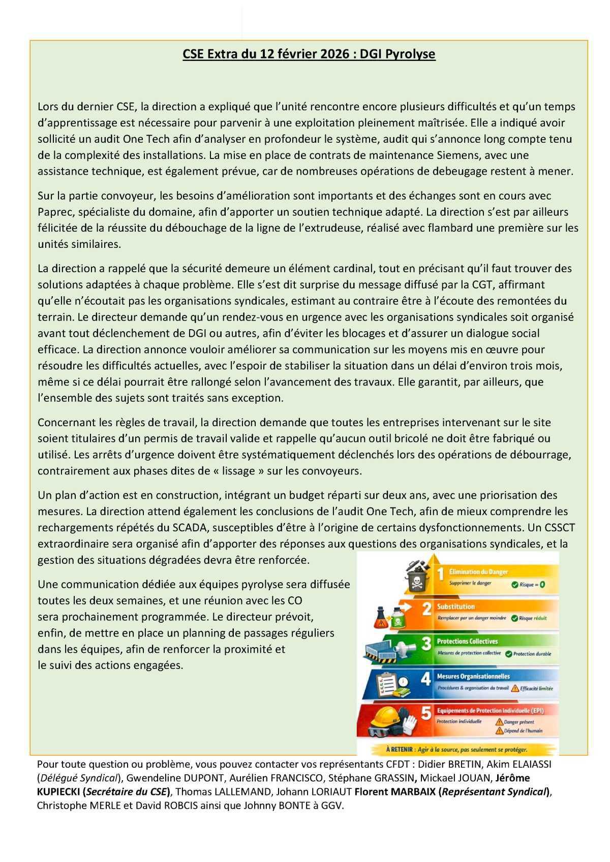 CSE Février - Informations syndicales CFDT