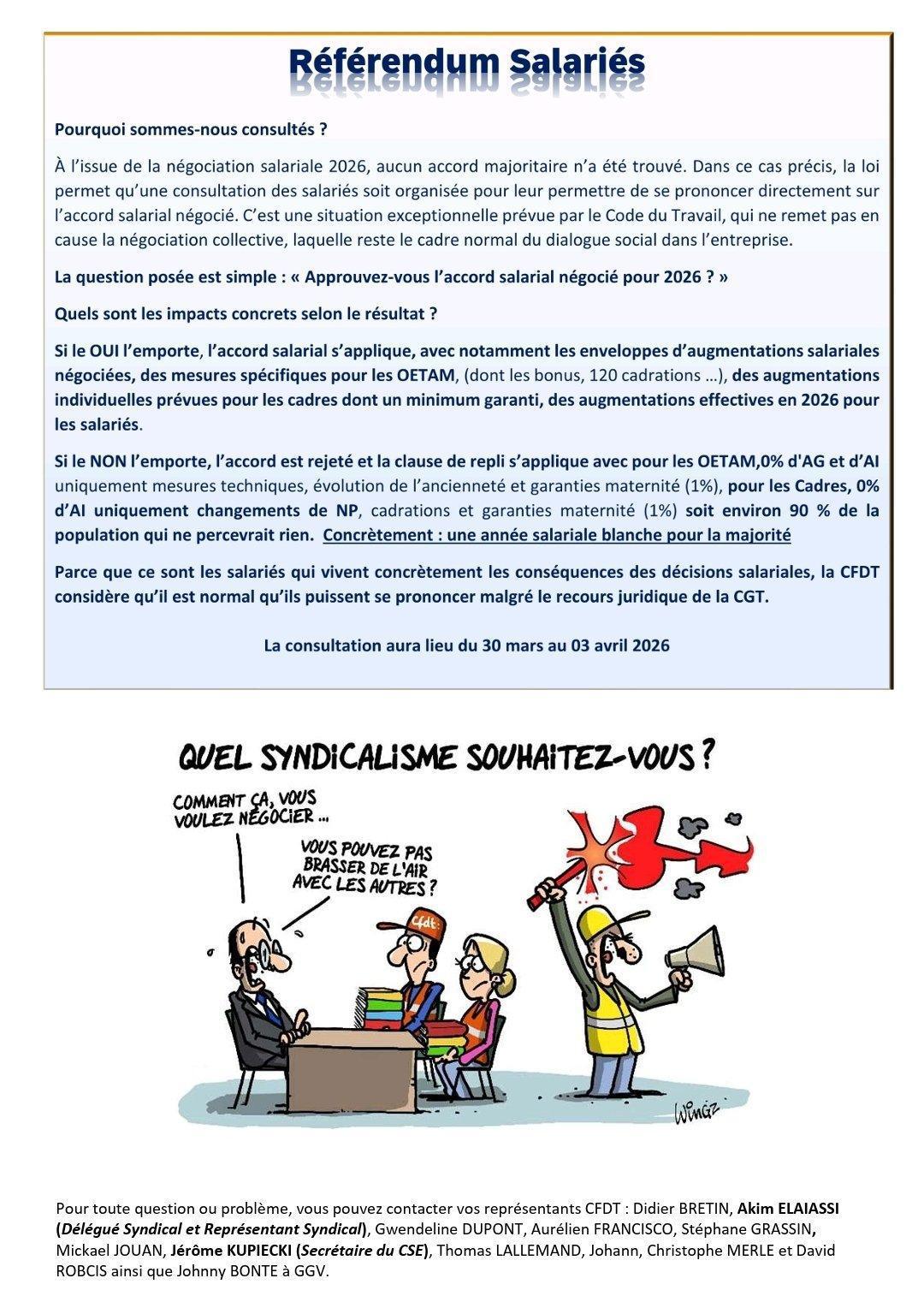 CSE Mars - Informations syndicales CFDT