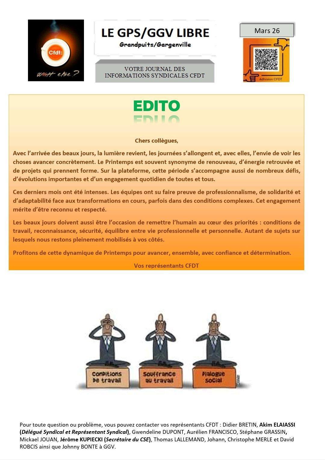 CSE Mars - Informations syndicales CFDT