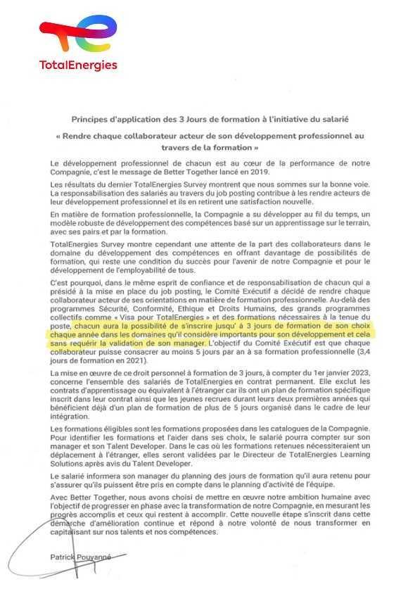 3 jour de formation a l'initiative du salarié