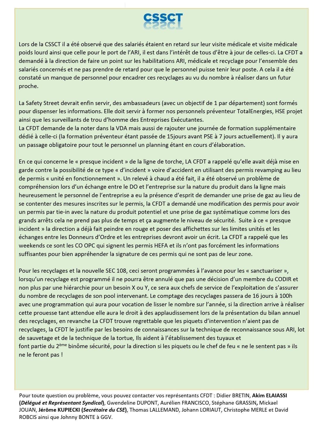 CSE Mai - Informations syndicales CFDT