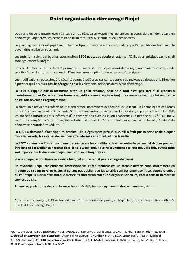 CSE Juin - information syndicales CFDT