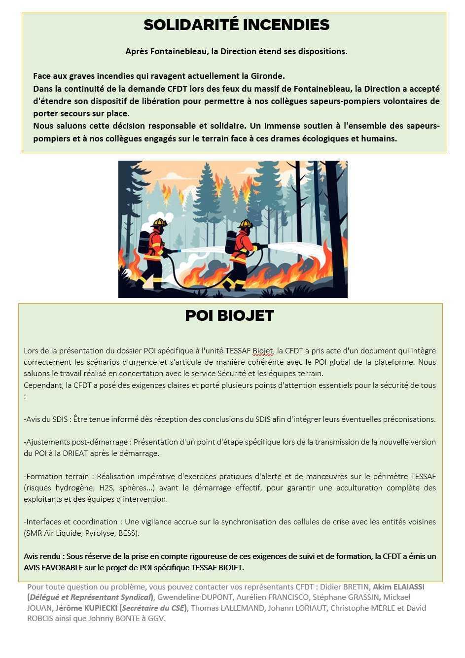 CSE Juillet/Août information syndicales CFDT